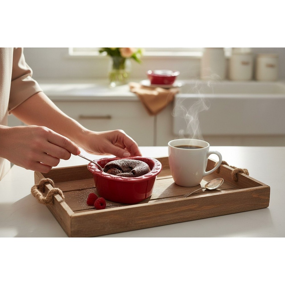 Chantal Heart Ramekin Stoneware 1 Cup Red Brand New 93-HLACE12 Scalloped Dish